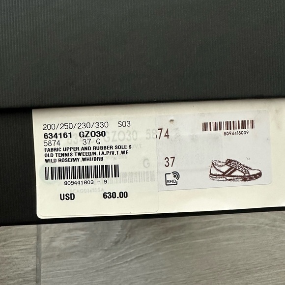 Gucci Pink Canvas Sneakers Tennis 1977 - Picture 5 of 5